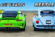 Дрег-гонка: porsche 911 gt3 rs проти vw beetle з мотором tesla