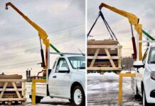 Пікап на базі lada granta оснастили краном-маніпулятором вантажопідйомністю до 1 тонни