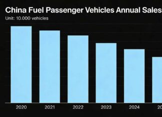 El mercado de automóviles a gasolina de China se reduce en 7 millones de unidades en seis años